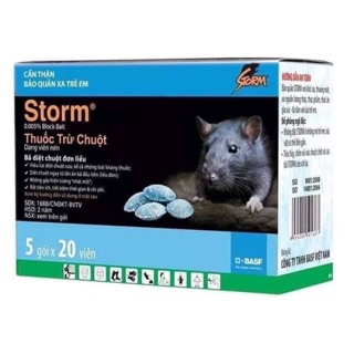 Thuốc diệt chuột sinh học storm gói 20 viên