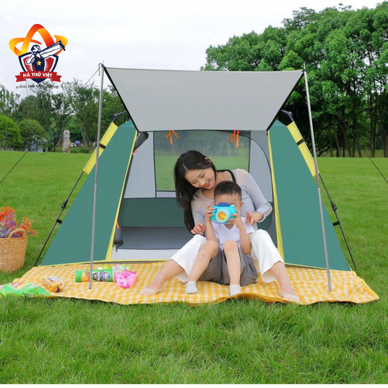 Lều dã ngoại tự bung 4-6 người chống nước chống tia tử ngoại KT 2m4x2m4 - Lều cắm trại du lịch-DCP8