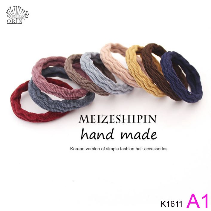 Set 10 dây cột tóc đơn giản, thời trang thanh lịch Orin K1611