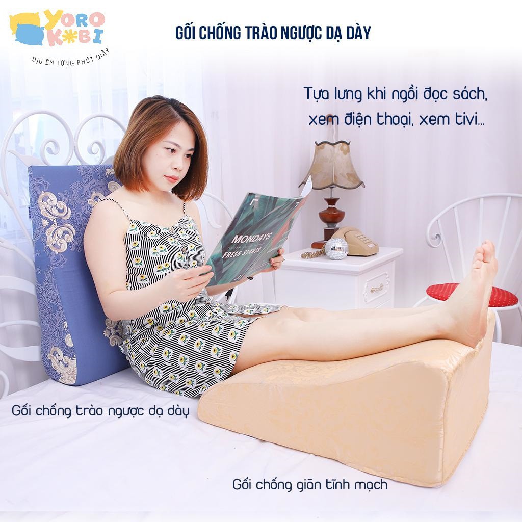 GỐI CHỐNG TRÀO NGƯỢC DẠ DÀY NGƯỜI LỚN YOROKOBI CHÍNH HÃNG (Bo tròn cải tiến chống trượt), HÀNG ĐĂNG KÝ THƯƠNG HIỆU