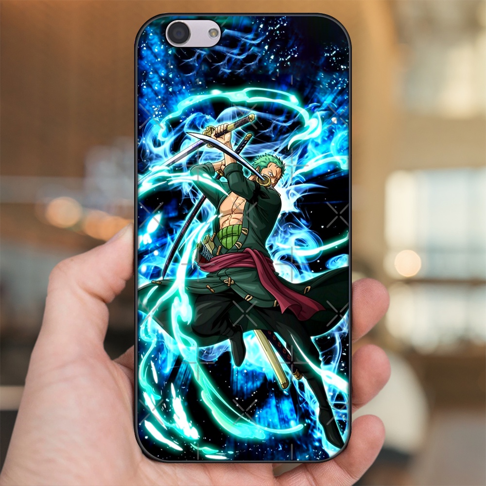 Ốp lưng Oppo F1s, F3, F3 Plus viền đen in hình Zoro One Piece