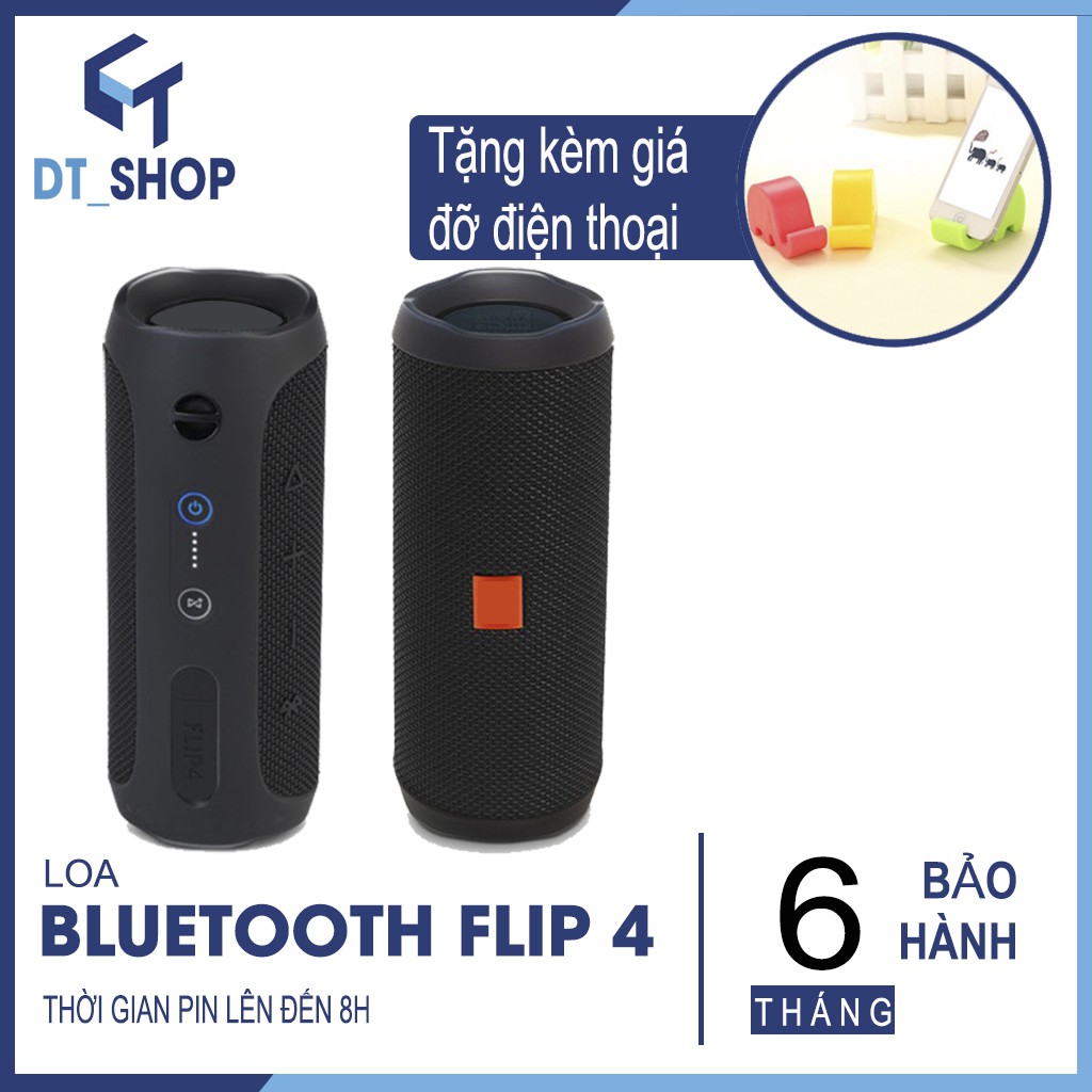 Loa Bluetooth JBL Flip 4 Thiết Kế Chắc Chắn Nhỏ Gọn Âm Thanh Sống Động Hỗ Trợ Cắm Thẻ Nhớ Và USB 5.0