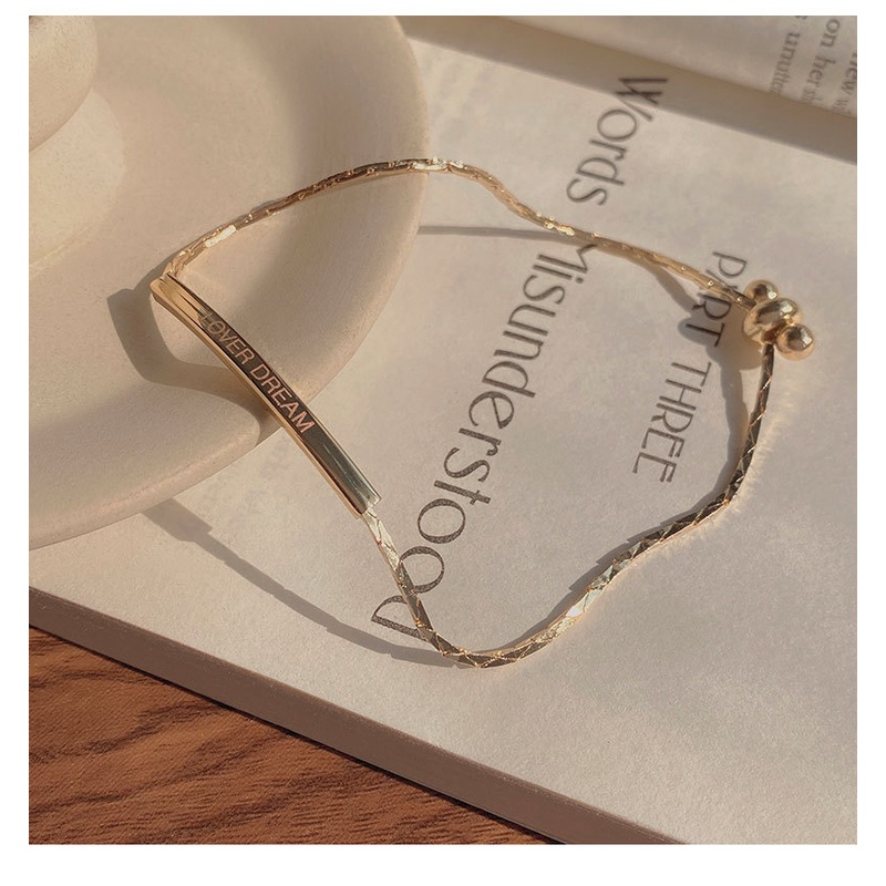 Vòng Đeo Tay Kim Loại Có Thể Điều Chỉnh Phong Cách Hong Kong Cổ Điển Cho Nữ