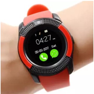 Đồng hồ thông minh Smart Watch V8 mặt tròn có sim, thẻ nhớ nghe nhạc, chụp hình