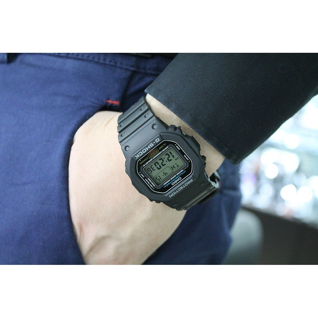 [BẢO HÀNH TOÀN CẦU] Kèm Tem & Giấy CH Anh Khuê SG - Đồng Hồ Nam CASIO G-Shock DW-5600E-1VDF Mặt Điện Tử Vuông