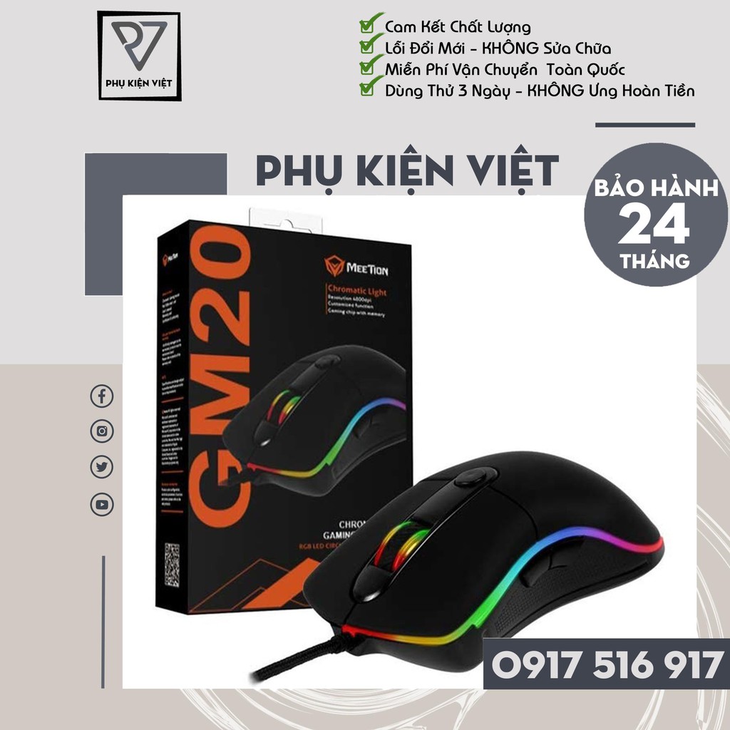 Chuột Gaming Meetion G20, Chuột Game Meetion G20 - Bảo hành 24 tháng
