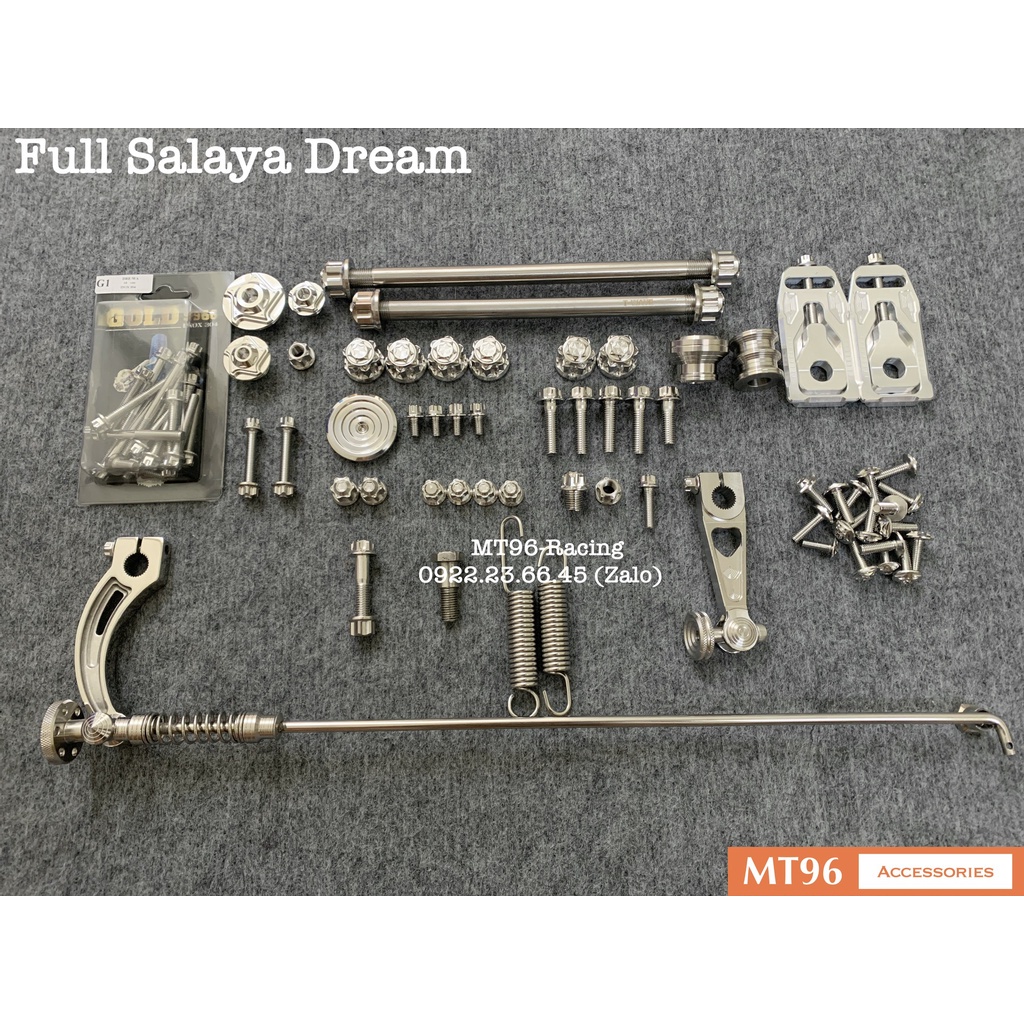 ⊙◑Full Ốc Salaya Cho Dream Chuẩn Inox 304 Không Gỉ Sét, Siêu Sáng (Có Bảo Hành)
