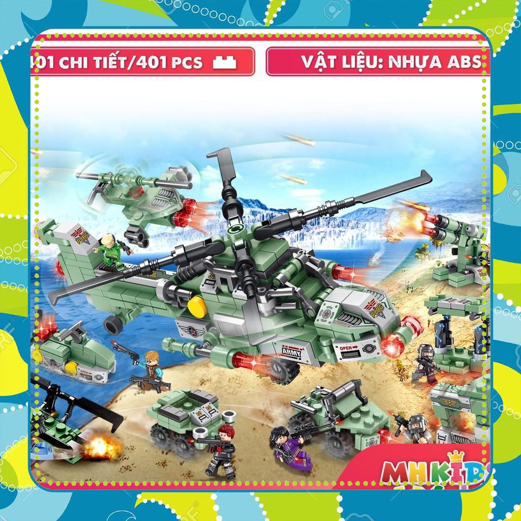 [Đồ Chơi Giá Rẻ] Bộ xếp hình Lego Panlos 47129 8 in 1 mô hình máy bay chiến đấu ghép hình trực thăng