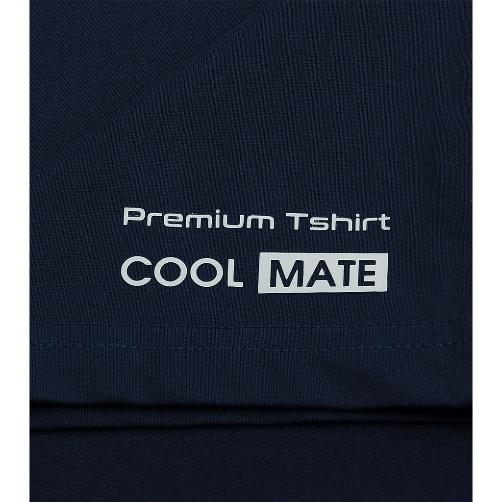 Áo thun nam Cotton Compact phiên bản Premium chống nhăn màu xanh navy Coolmate