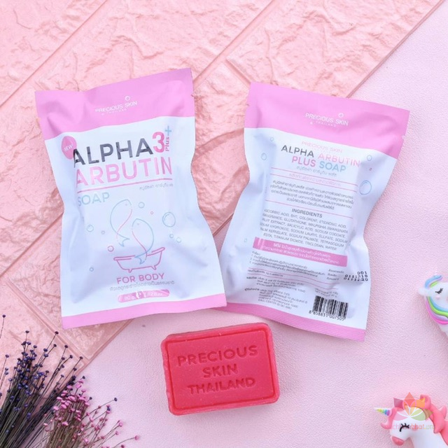 1 bánh Xà bông tắm trắŉg Alpha Arbutin Soap 3 Plus