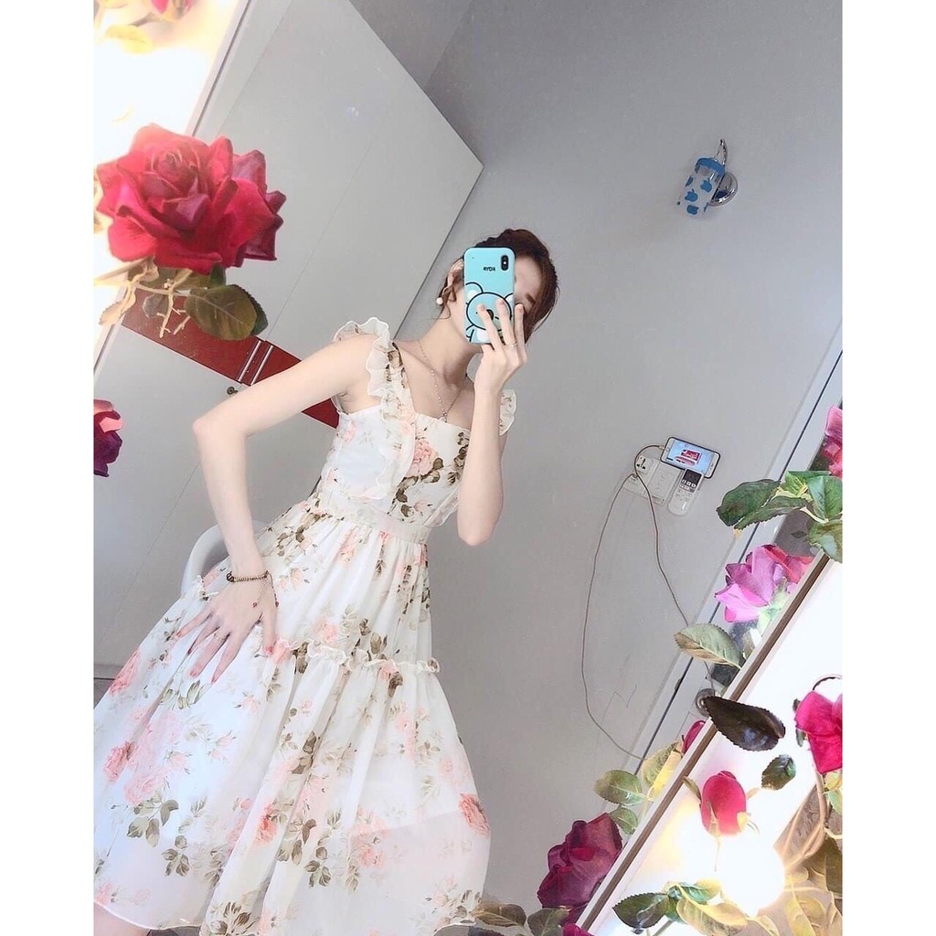 [Mã WAMT1505 giảm 10K đơn 0K] Đầm Váy Voan Hoa Cánh Tiên Xếp Tầng, Đa Dạng Màu Sắc (Xanh, Trắng, Vàng) Thời Trang Nữ | BigBuy360 - bigbuy360.vn