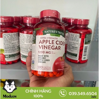 Viên giấm táo giảm cân Apple Cider Vinegar, Detox, Đẹp Da 1200mg-180 viên_ Hàng Mỹ chính hãng