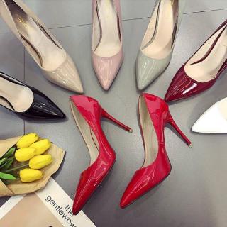 【CATs Shoes】Ready Stock 34-43, Two Height 7 Cm/9.5 Cm, Pointed, Thin Heel, Shallow Mouth, Single Shoes, High Heels