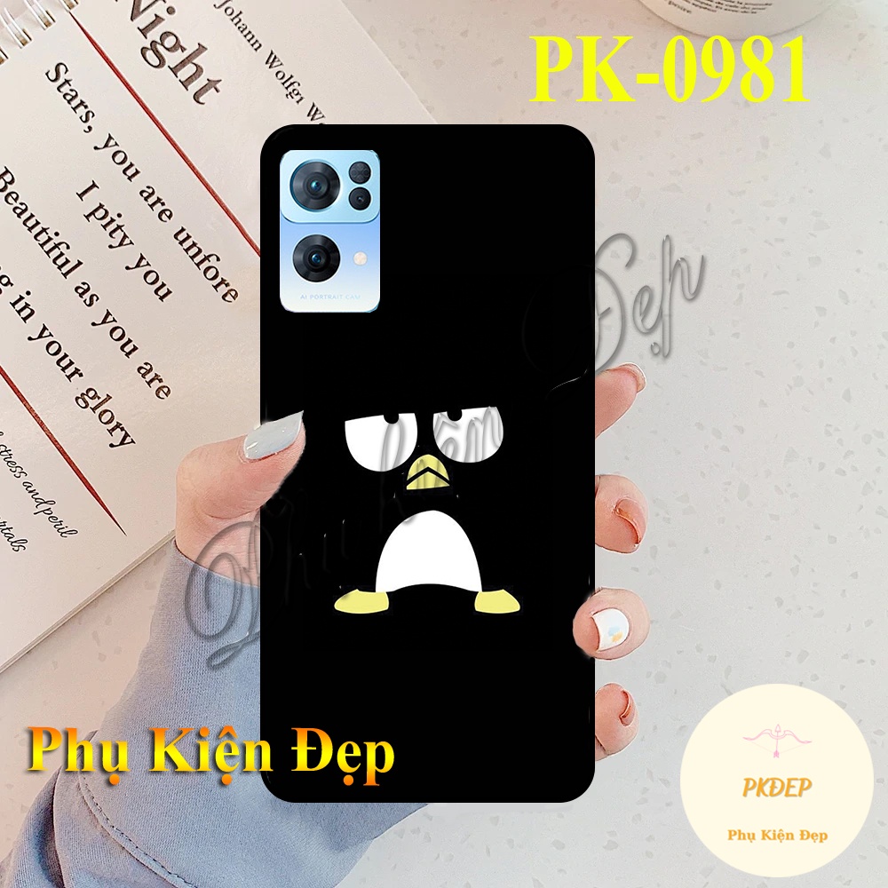 Ốp lưng Basic Oppo Reno 7 Pro 5G viền đen in hình thú Badtz Maru