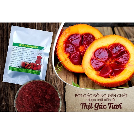 [Gói 50g] Bột gấc khô nguyên chất 100%- Tạo màu đỏ cam tự nhiên cho xôi chè, bánh mứt