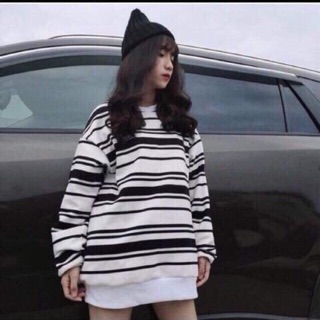 Áo kẻ đen - trắng - nhật minh 656