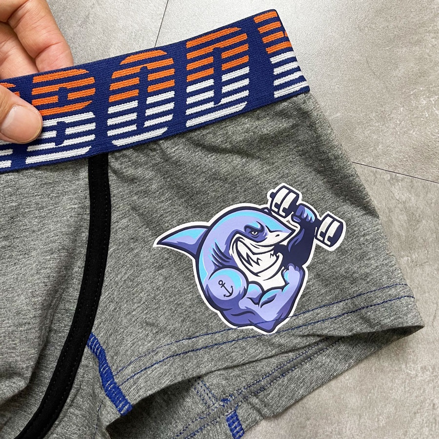 QUẦN LÓT NAM - BOXER ĐÙI Thể Thao In Logo Siêu Chất - Thun Cotton Mịn