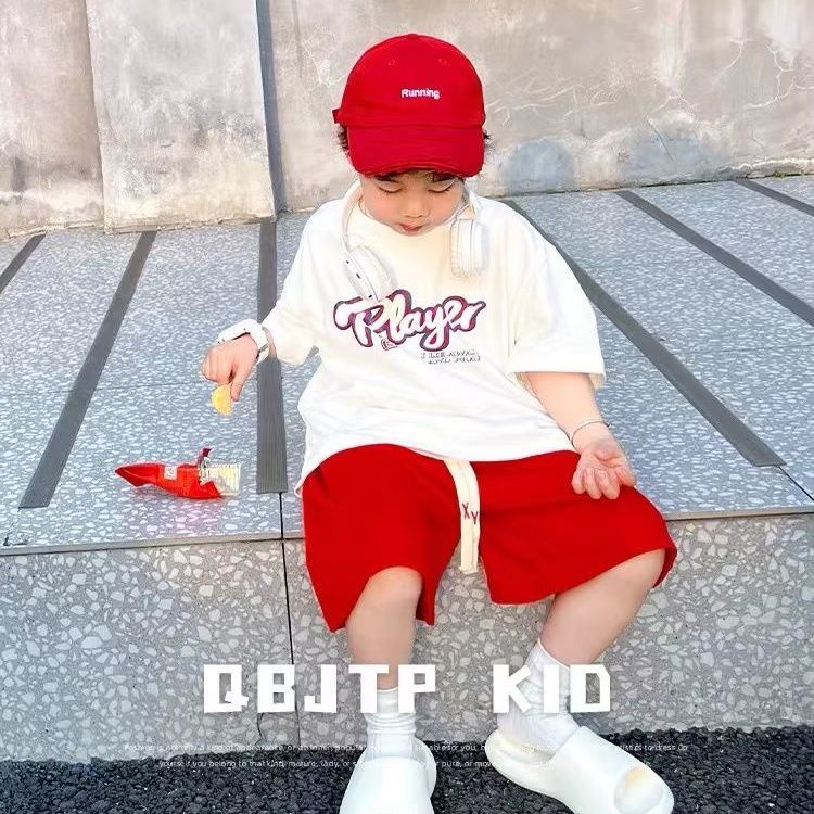 Set Áo Thun Ngắn Tay Và Quần Short Thời Trang Thể Thao Mùa Hè Mới Cho Bé Trai Và Gái