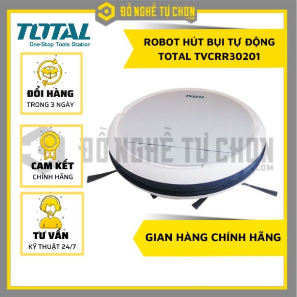 Robot hút bụi Total TVCRR30201 tự động (loại ngẫu nhiên) dùng pin Lithium-Ion 2200Amh hàng chính hãng giá rẻ