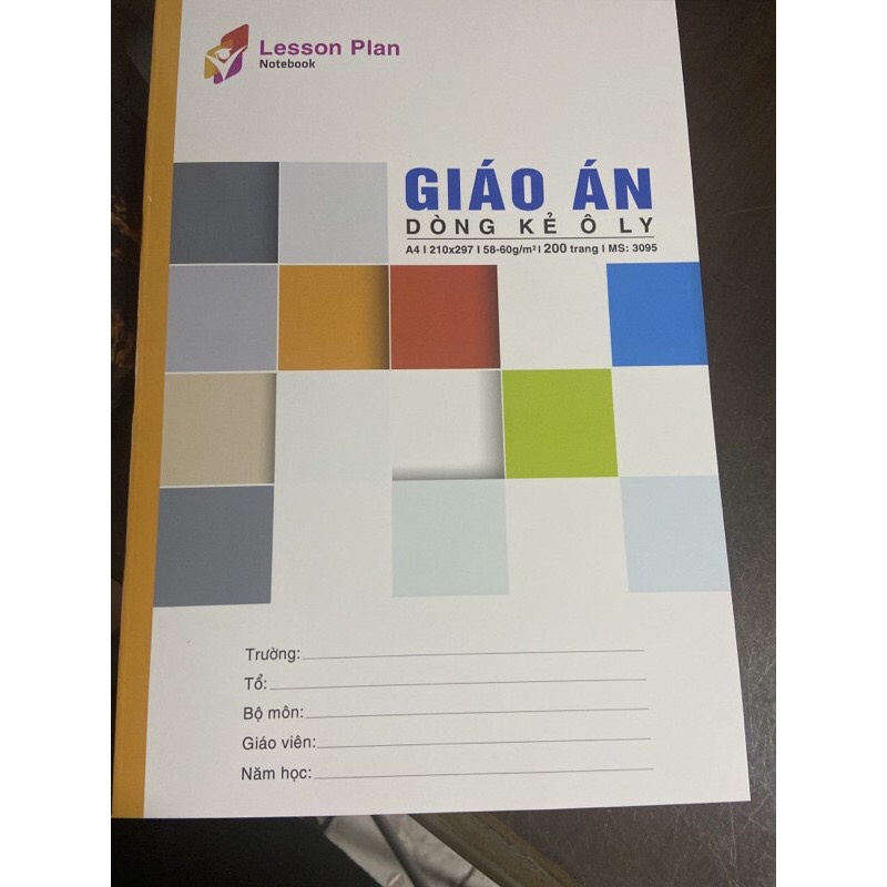 Sổ Giáo án A4 kẻ ô ly 200 trang Hải Tiến