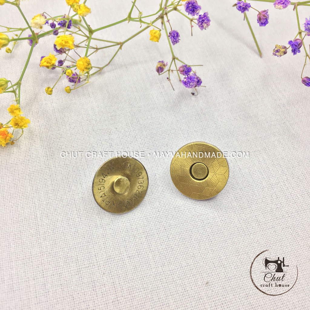 Cúc nam châm đồng loại đẹp (nút túi ví - sổ da)