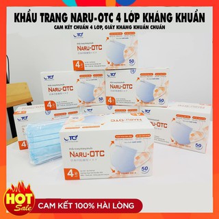 [❤️Rẻ Vô Địch❤️] Khẩu Trang Y Tế Than Hoạt Tính NARU-OTC 4 Lớp Công Nghệ Nhật Bản Kháng Khuẩn [❤️Hộp 50 Chiếc❤️]