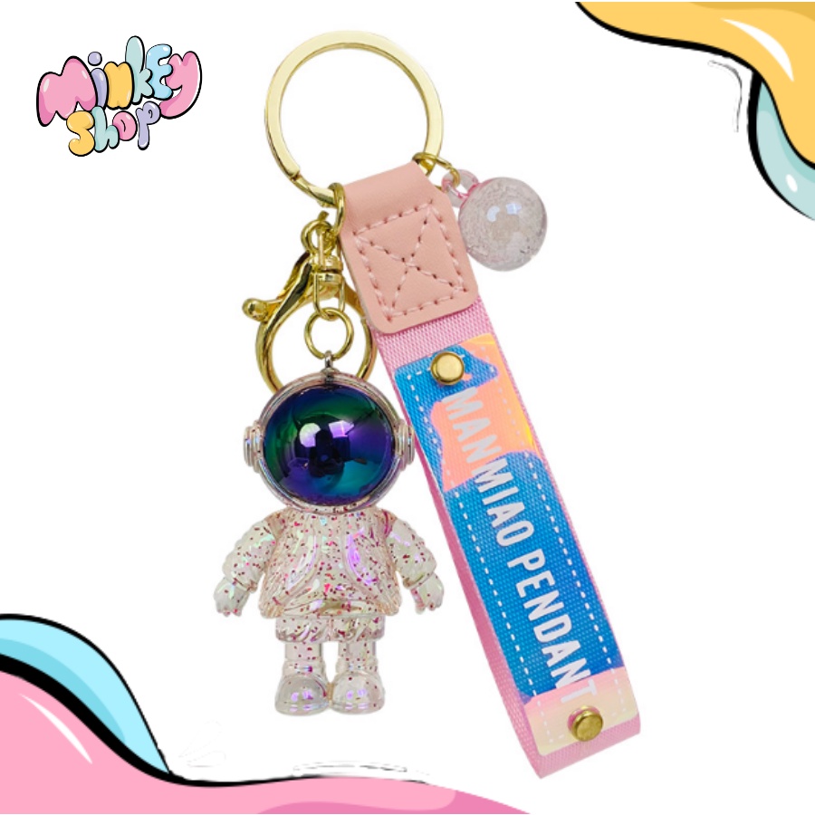 Móc Khóa Đẹp Hình Phi Hành Gia Trong Cute phụ kiện Túi Xách dễ thương -Minkey