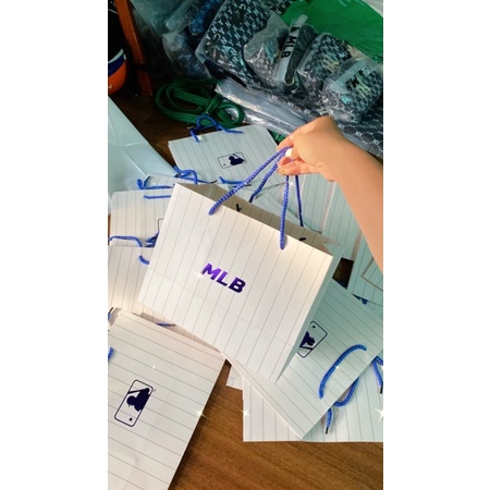 Túi Bucket MLB Monogram Xuất Xịn Dây Gút