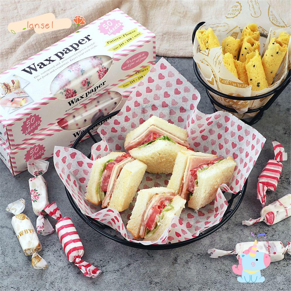 Set 50 Giấy Gói Bánh Mì Sandwich Tiện Dụng