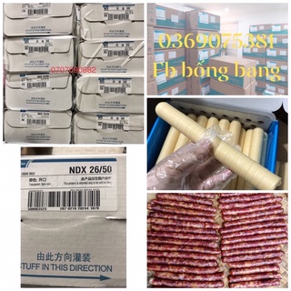 1 hộp vỏ xúc xích colagen viscofan phi 21/23/24/25/26/28 loại 1
