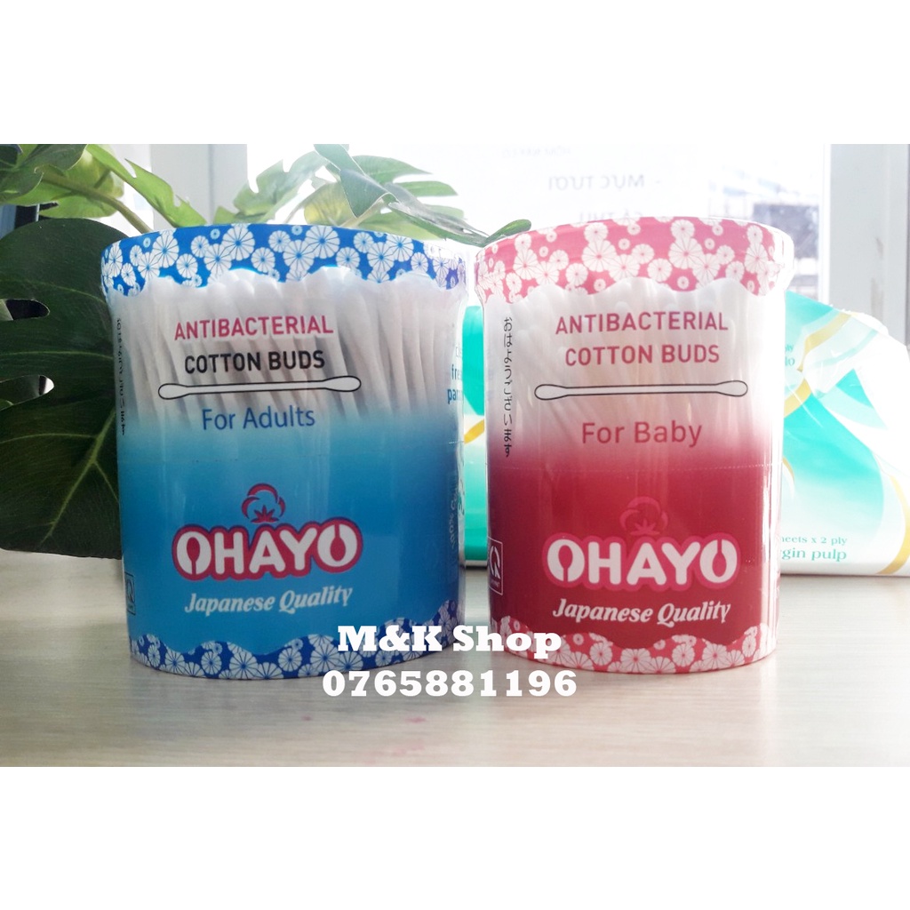 Tăm bông kháng khuẩn Ohayo trẻ em, người lớn thay thế sakura, công nghệ Nhật Bản