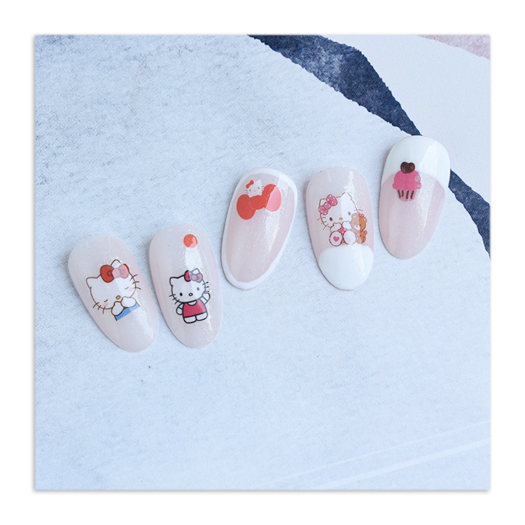 Nhãn dán họa tiết hoạt hình dễ thương trang trí móng tay nghệ thuật