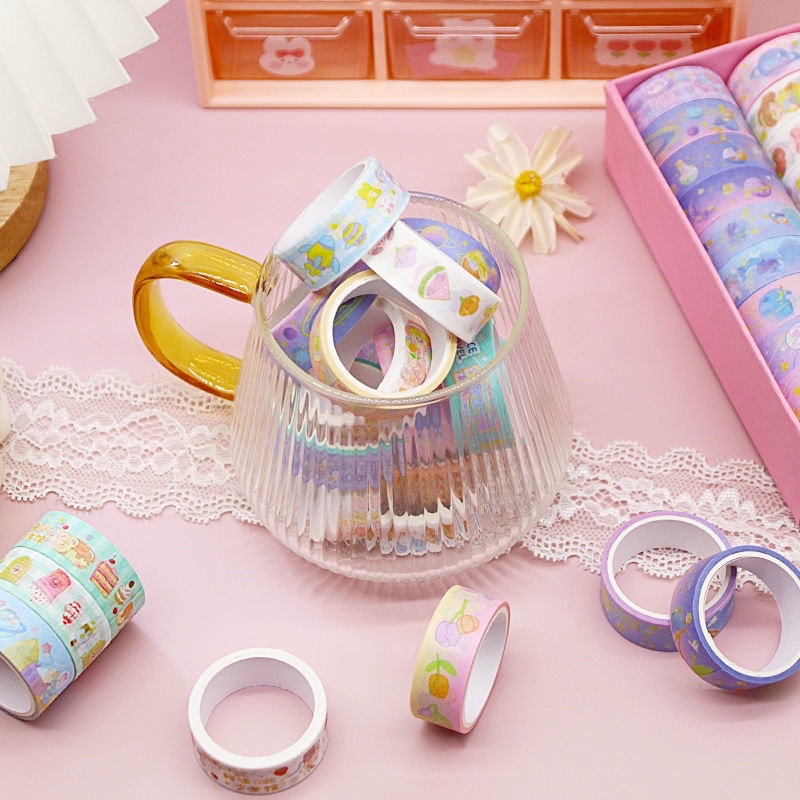 Cuộn băng dính washi dải ngân hà tách lẻ 1 cuộn