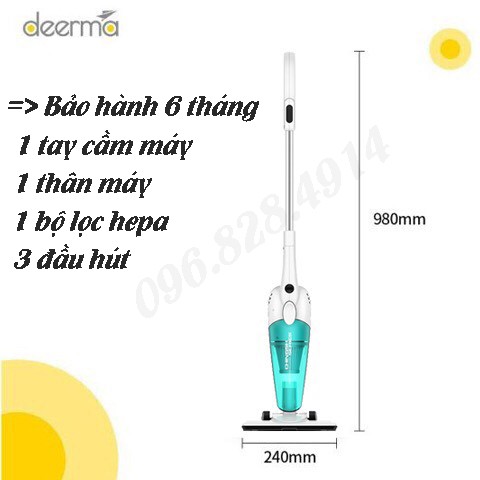 Máy Hút Bụi Cầm Tay Gia Đình Deerma DX118C Công Suất Lớn 600W Hút Sạch Bụi Bẩn Với 3 Đầu Hút - BH 6 Tháng | BigBuy360 - bigbuy360.vn