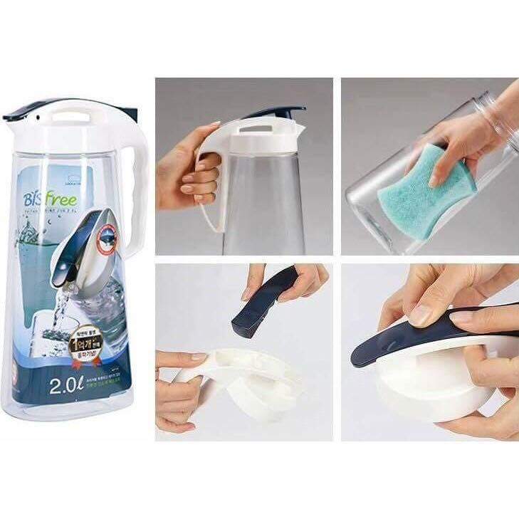 Bình nước nhựa tritan đựng nước nóng Lock&Lock ABF631 1.6L ABF632 2L - BABYHOPSG