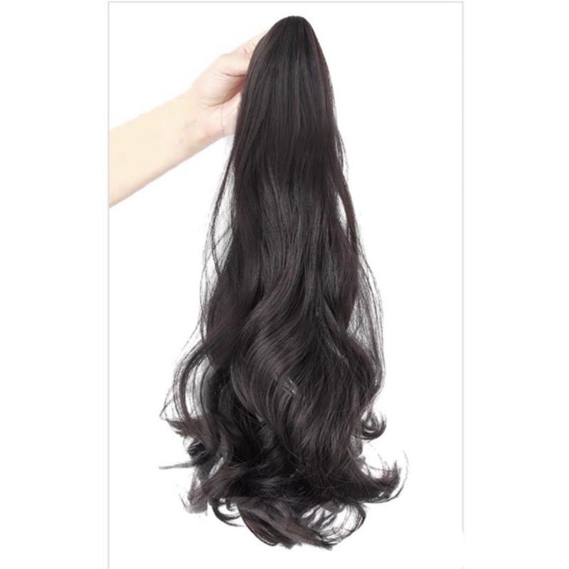 Đuôi Tóc Giả Nữ Ngoạm Xoăn Dài Cá Tính Mềm Mượt Cao Cấp