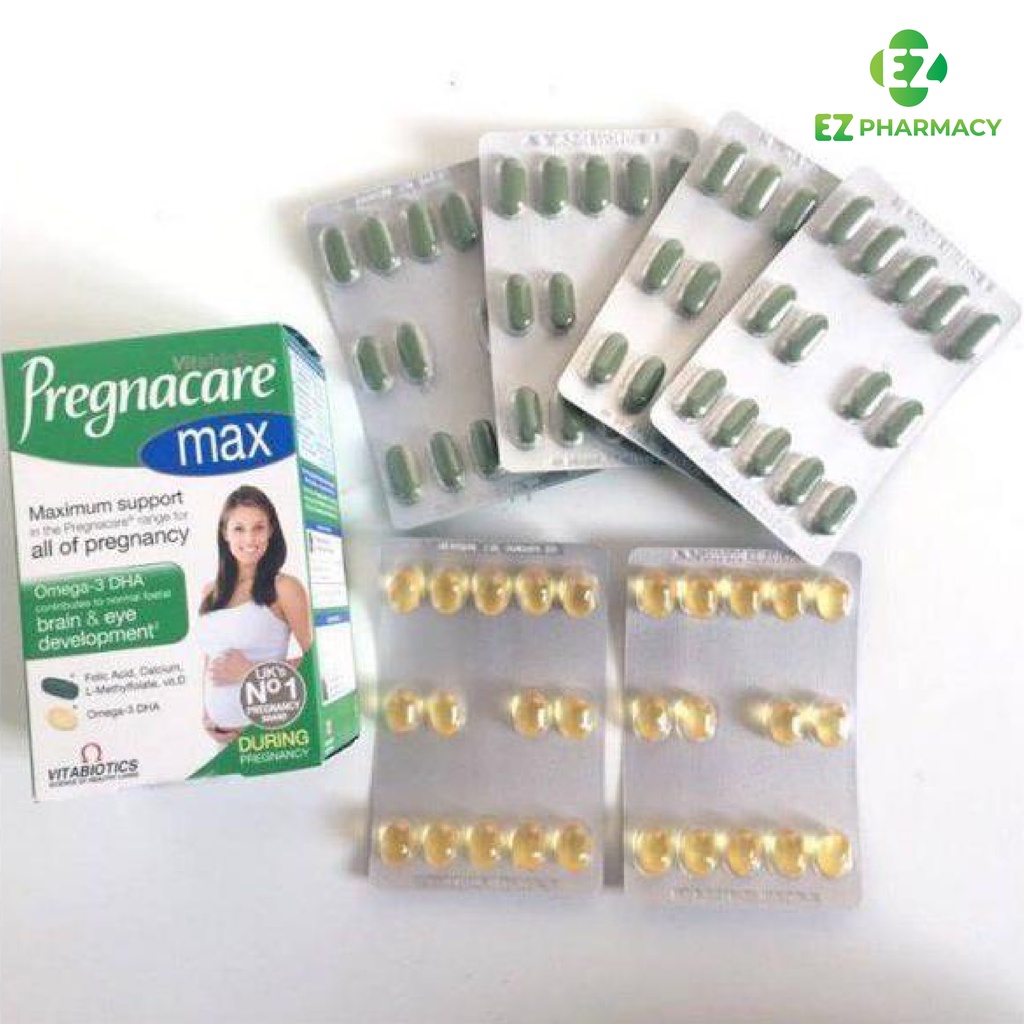 Viên uống Pregnacare Max Bổ sung vitamin, khoáng chất và DHA tăng cường sức khỏe cho mẹ và bé