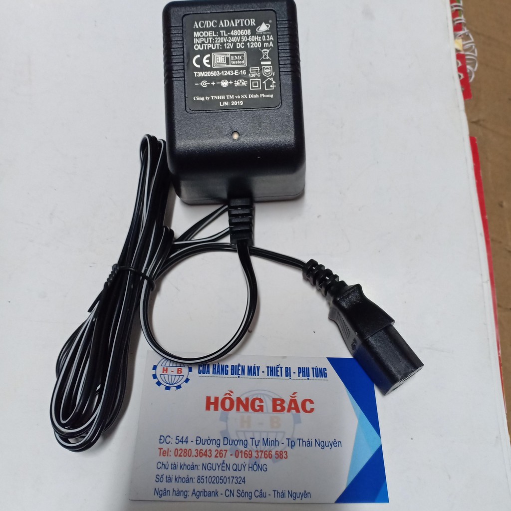 Chuyển nguồn 220v sang 12V- Adapter bơm bình phun thuốc 12v