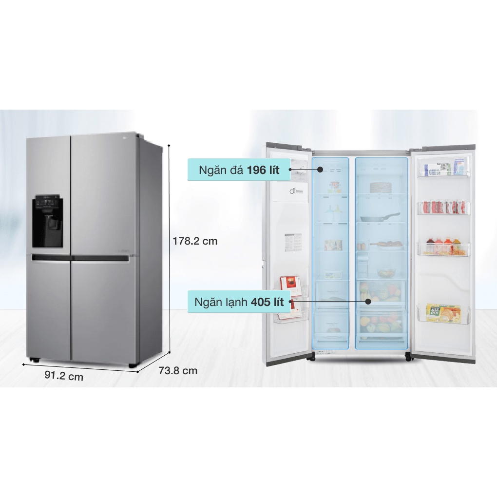 Tủ lạnh LG Inverter 601 lít GR-D247JDS - Điện máy Kho rẻ