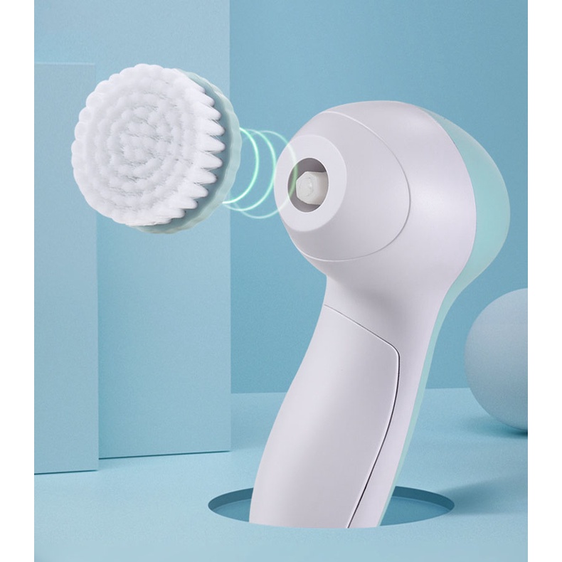 Máy Rửa Mặt Rung 5 Đầu Thay Thế Loại Bỏ Vi Khuẩn, Bụi Bẩn Có Hại B0210