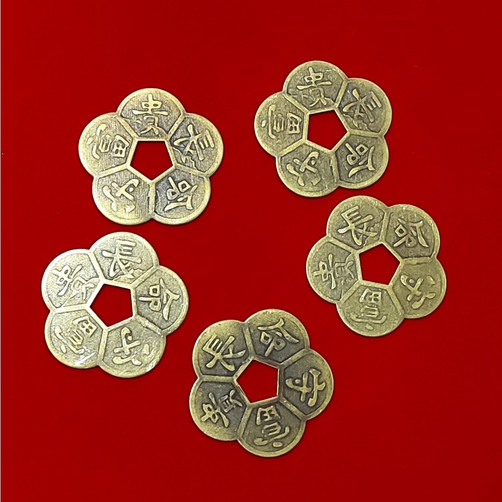 Đồng Tiền Hoa Mai 5 Cánh Chiêu Tài Lộc May Mắn