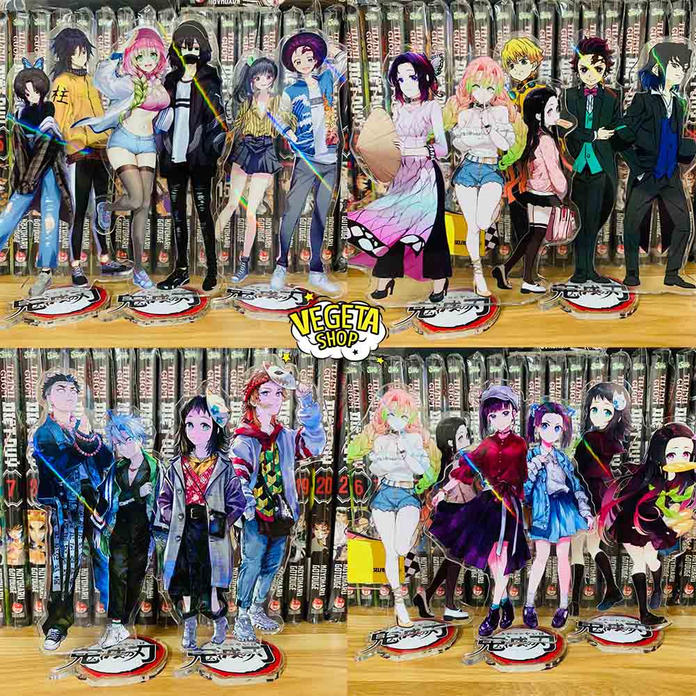 Mô Hình Tượng Standee Acrylic Mica 2 mặt Thanh Gươm Diệt Quỷ - Kimetsu No Yaiba - Tanjiro Nezuko Zenitsu Muichiro Tokito
