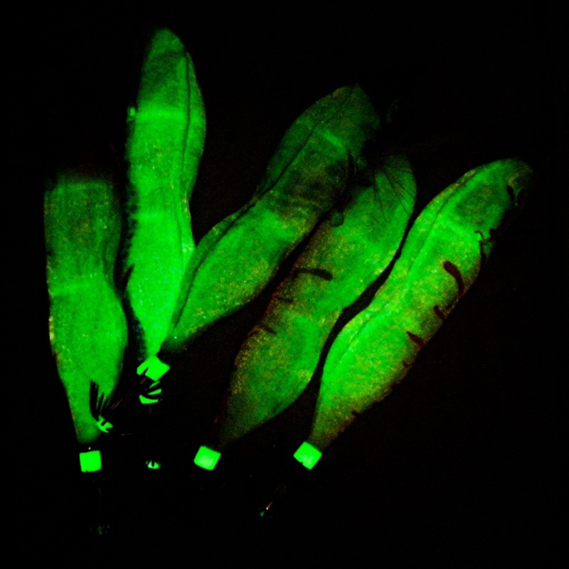 Mồi Câu Cá Giả Hình Tôm Có Đèn LED Và Móc Câu Tiện Dụng