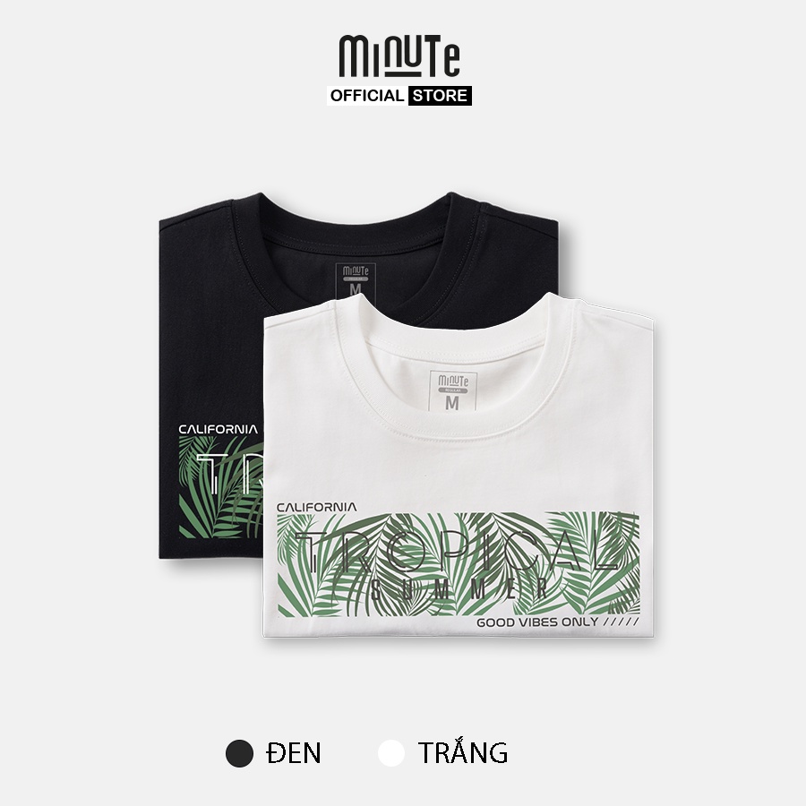 [COMBO BỘ 2] Áo thun nam tay ngắn 100% Cotton co giãn 4 chiều MINUTE TROPICAL