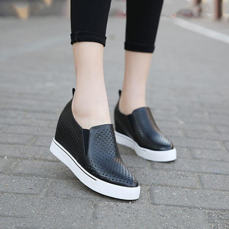 Giày Lười Đế Dày Thoáng Khí Thời Trang Xuân Thu Cho Nữ Size 33~41