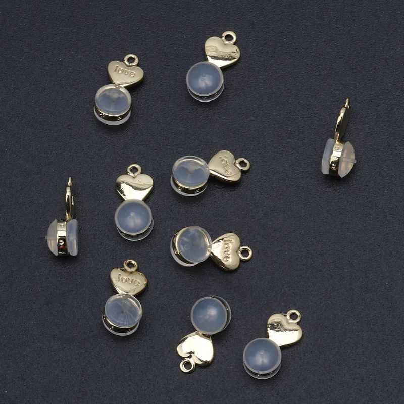 Bộ 10 Cái Khuyên Tai Hình Trái Tim DIY