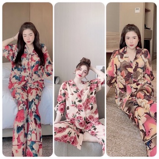 Đồ bộ ngủ pijama lụa mango dài tay dơi 07