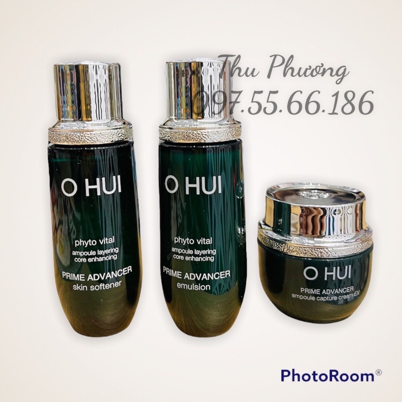sét ohui xanh Prime Advancer mini 3 sản phẩm (tách set)