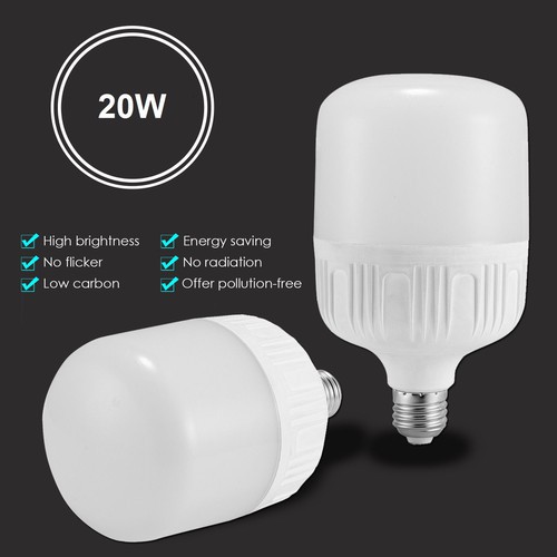Combo 3 bóng đèn trụ tròn 20W - LED ánh sáng trắng (đường kính 8cm - siêu sáng - bảo hành 1 năm)