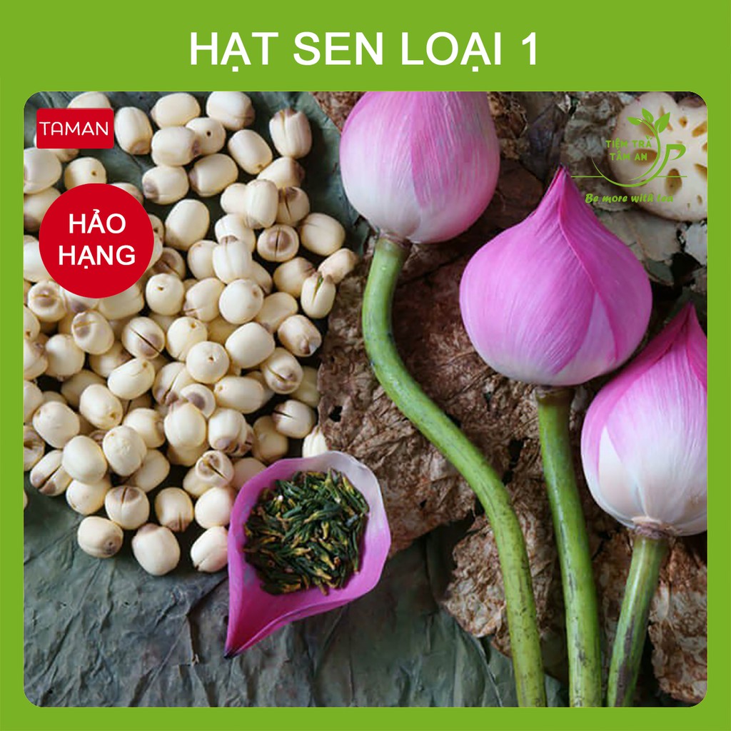 [Mã TIEMTA253 giảm 25K đơn 300K] Hạt sen khô loại 1, gói 100g, 200g, 500g, hạt sen sấy khô - Tiệm Trà Tâm An | BigBuy360 - bigbuy360.vn